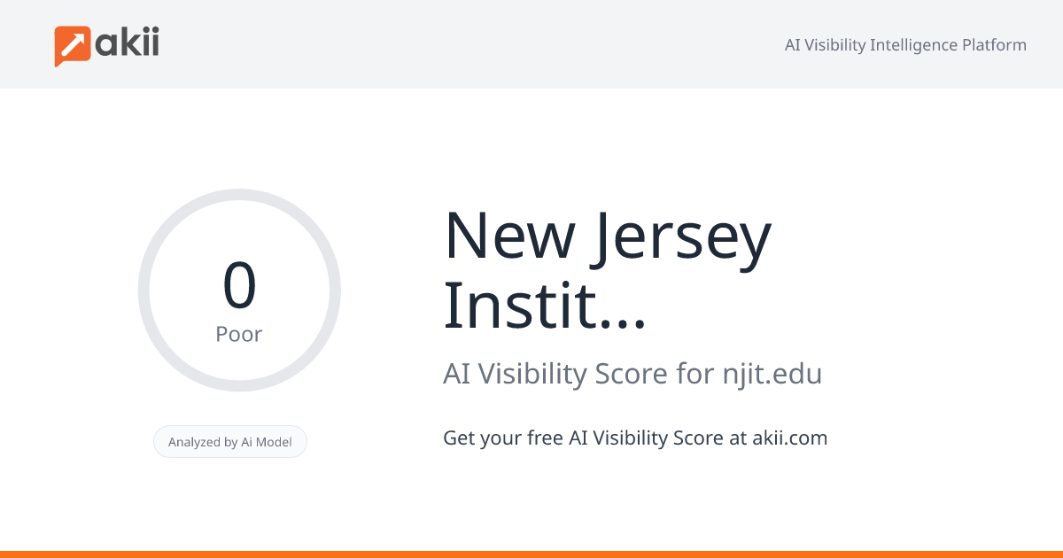 New Jersey Institute of Technology AI Visibility Score