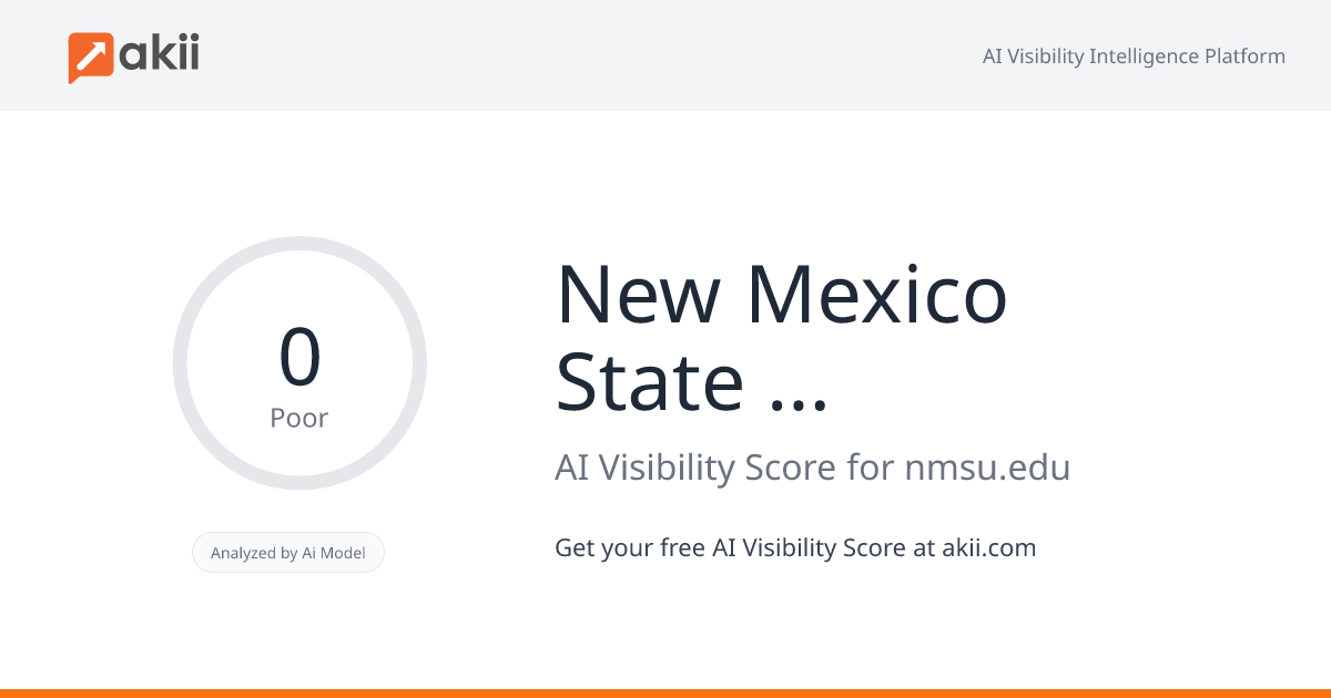 New Mexico State University AI Visibility Score
