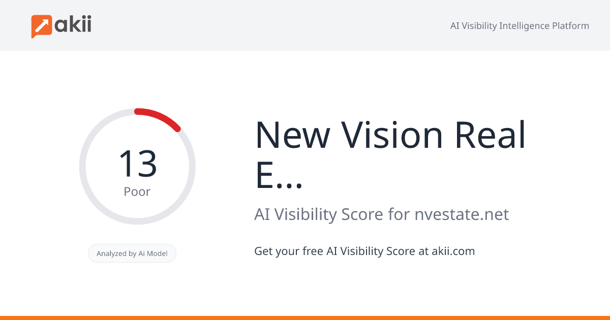 New Vision Real Estate AI Visibility Score
