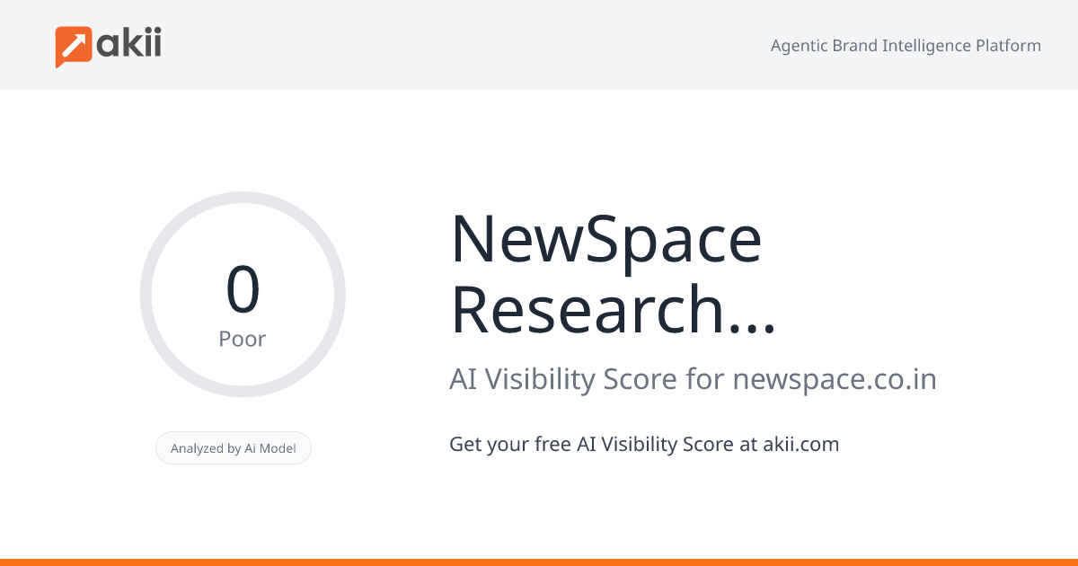 NewSpace Research and Technologies AI Visibility Score