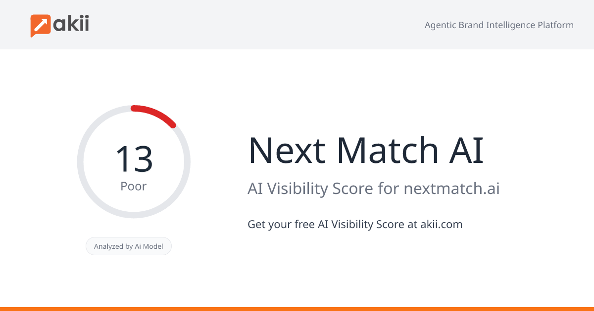 Next Match AI AI Visibility Score