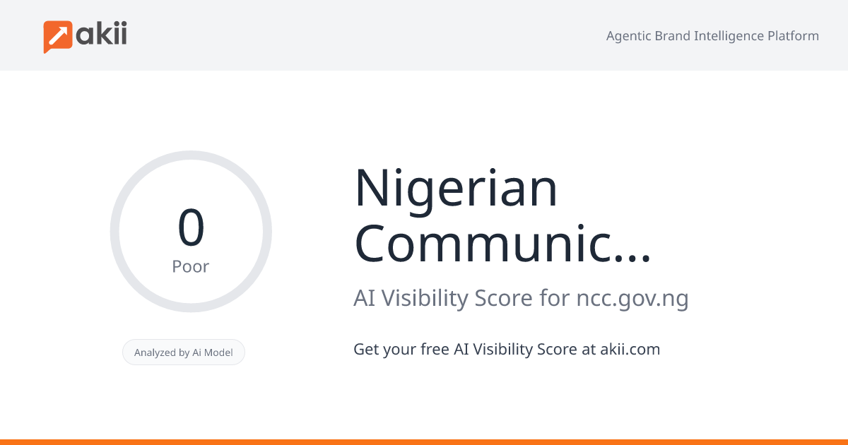 Nigerian Communications Commission AI Visibility Score