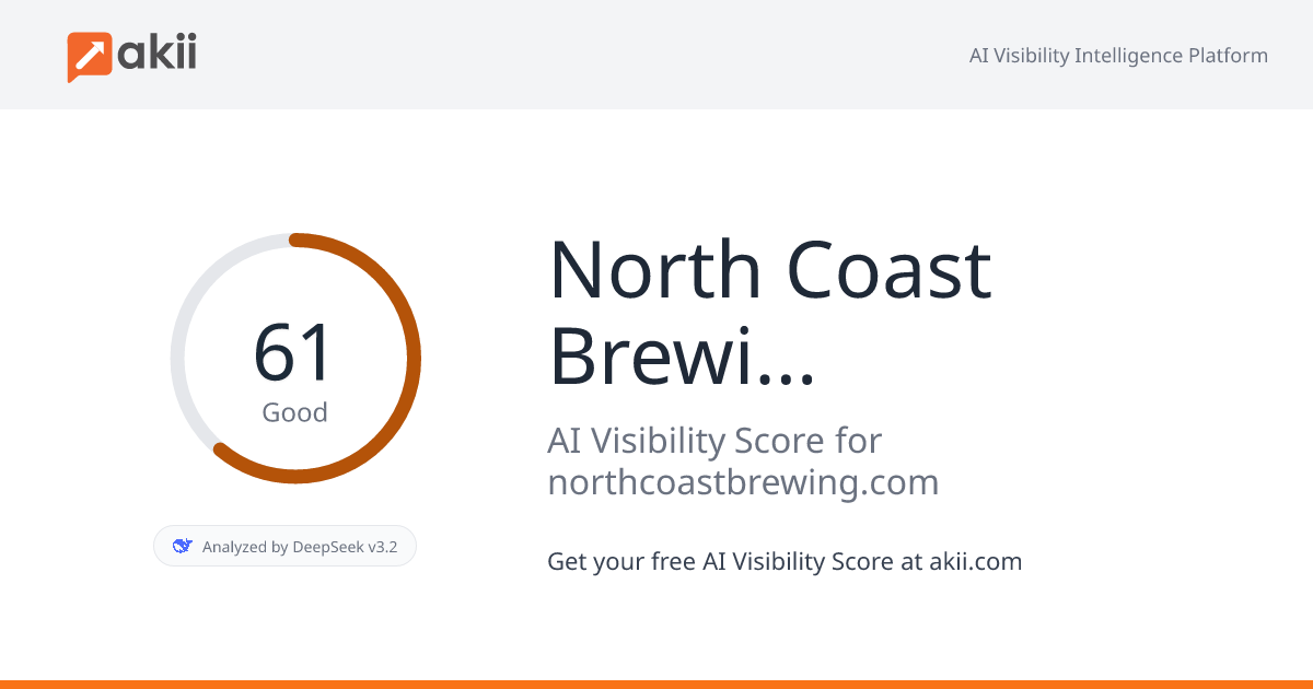 North Coast Brewing Company AI Visibility Score