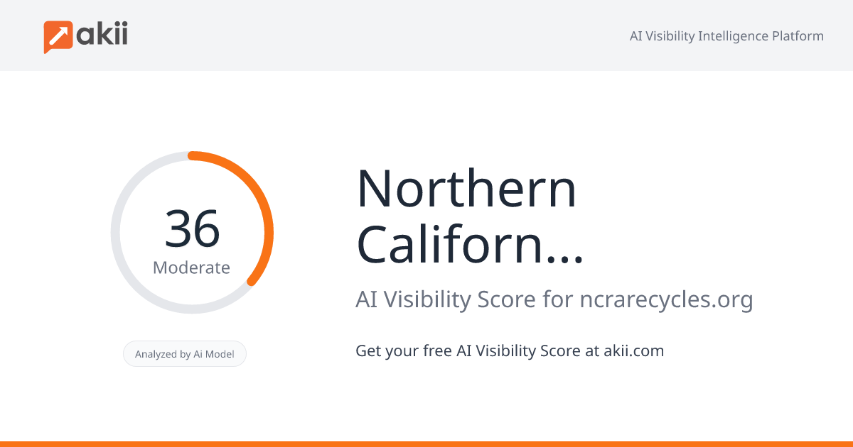 Northern California Recycling Association (NCRA) AI Visibility Score