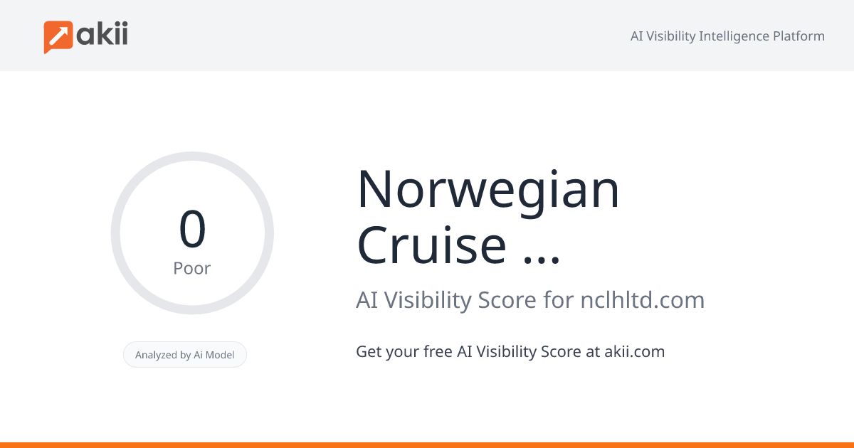 Norwegian Cruise Line Holdings Ltd. AI Visibility Score