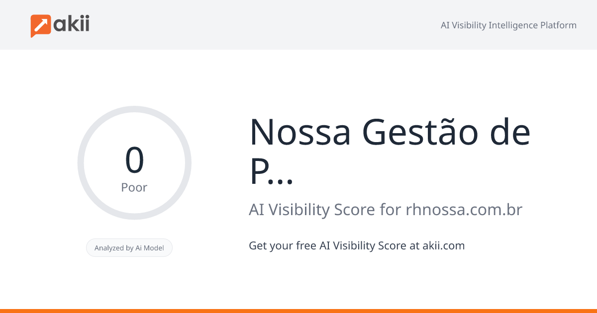 Nossa Gestão de Pessoas AI Visibility Score