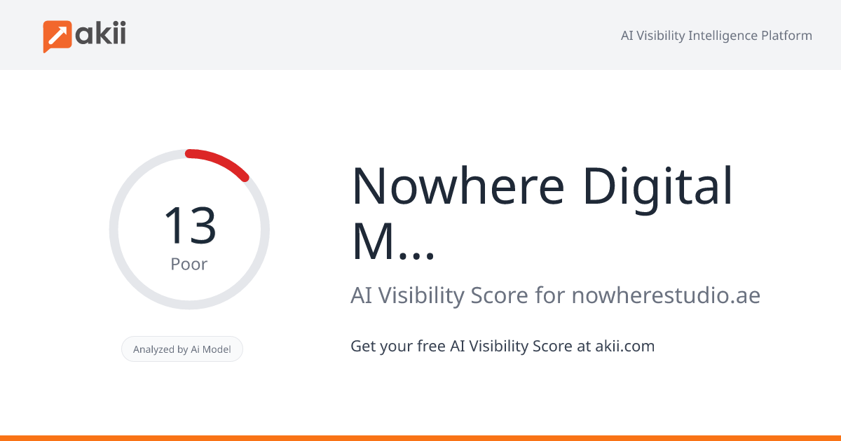 Nowhere Digital Media AI Visibility Score