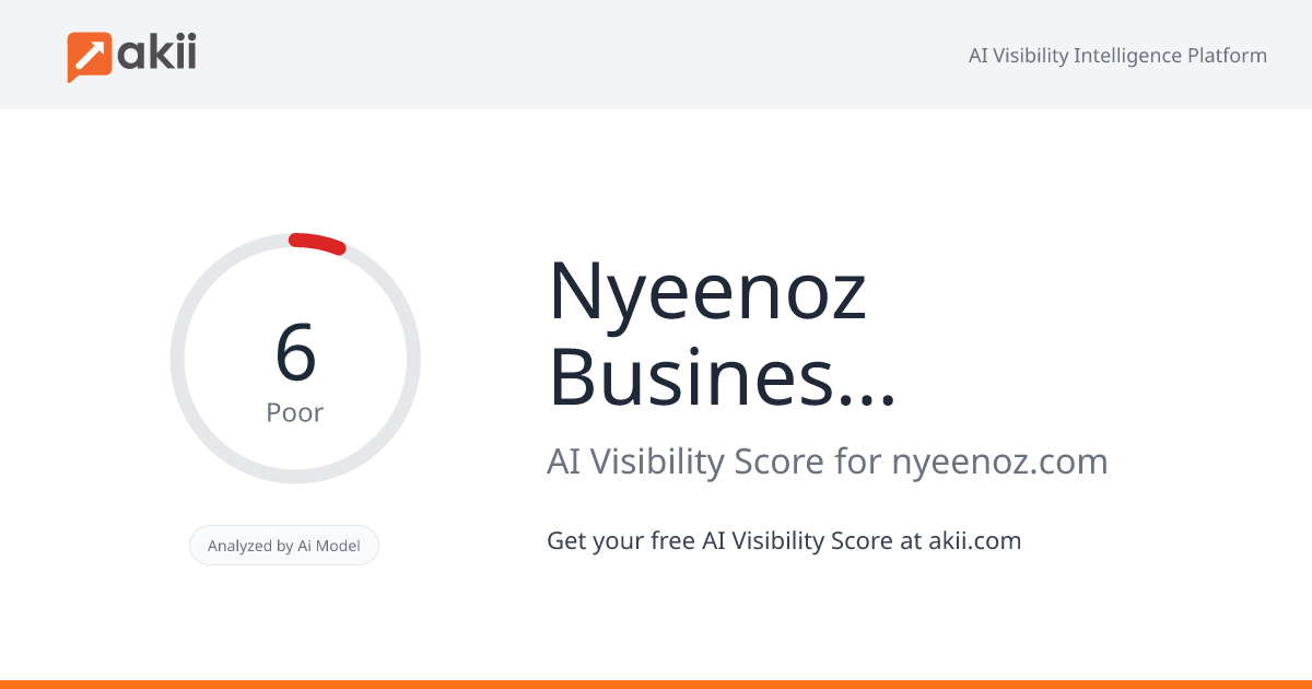 Nyeenoz - Business Developers AI Visibility Score