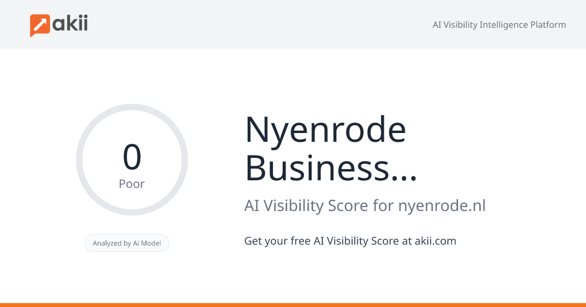 Nyenrode Business University AI Visibility Score