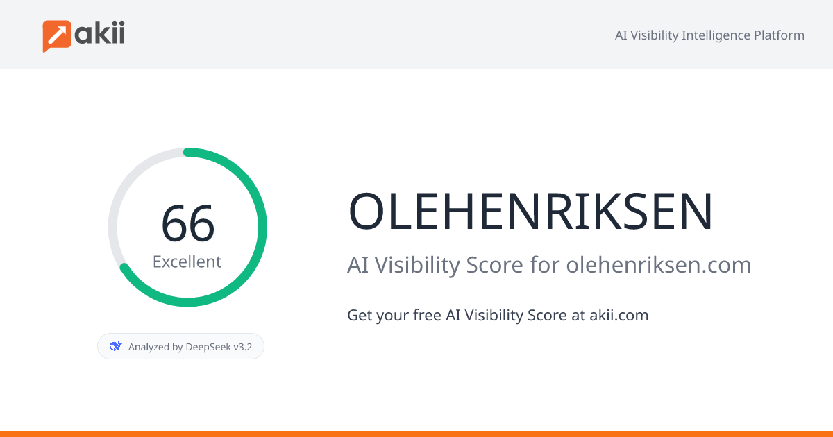 OLEHENRIKSEN AI Visibility Score