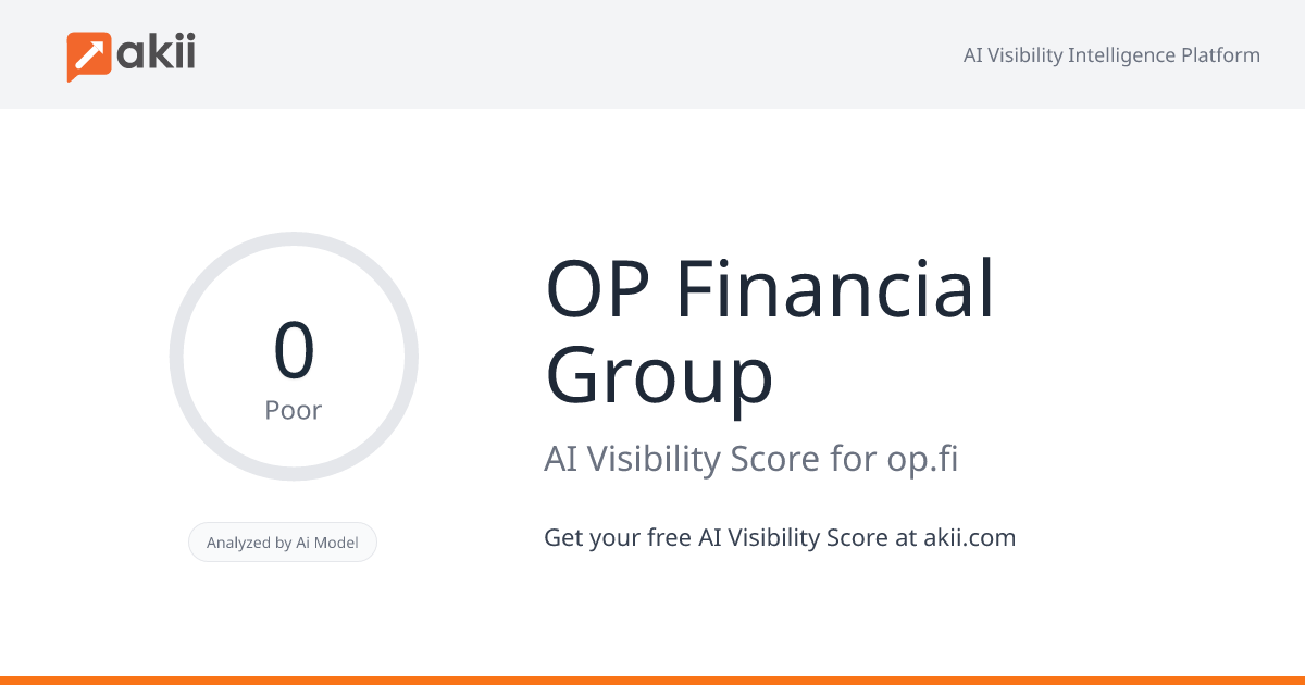 OP Financial Group AI Visibility Score