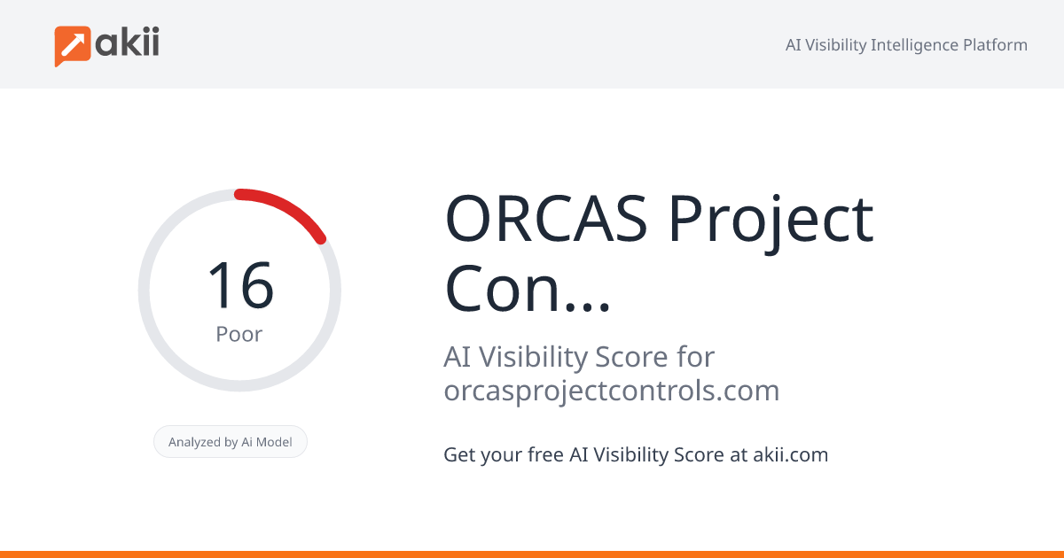 ORCAS Project Controls AI Visibility Score