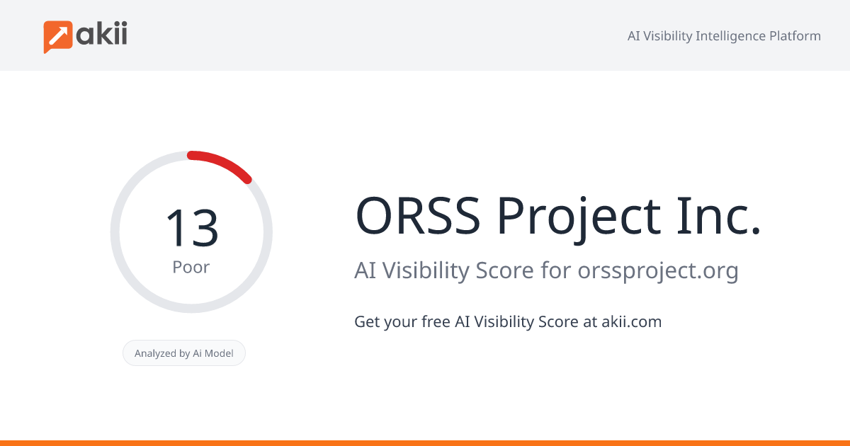 ORSS Project Inc. AI Visibility Score