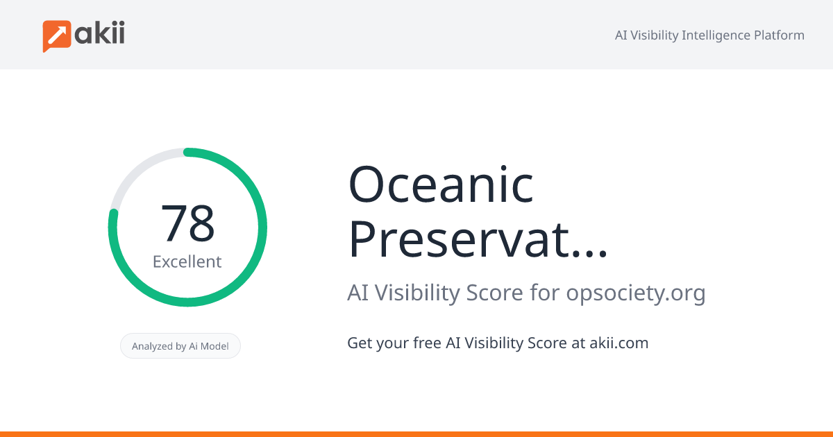 Oceanic Preservation Society AI Visibility Score
