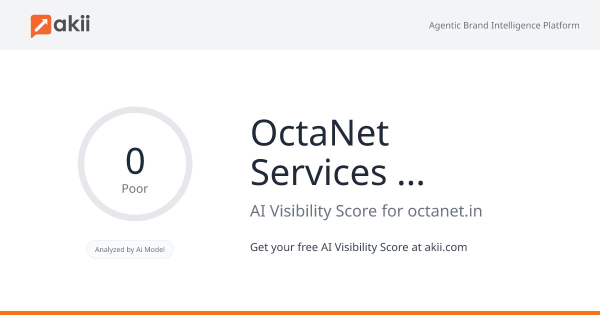 OctaNet Services Pvt Ltd. AI Visibility Score