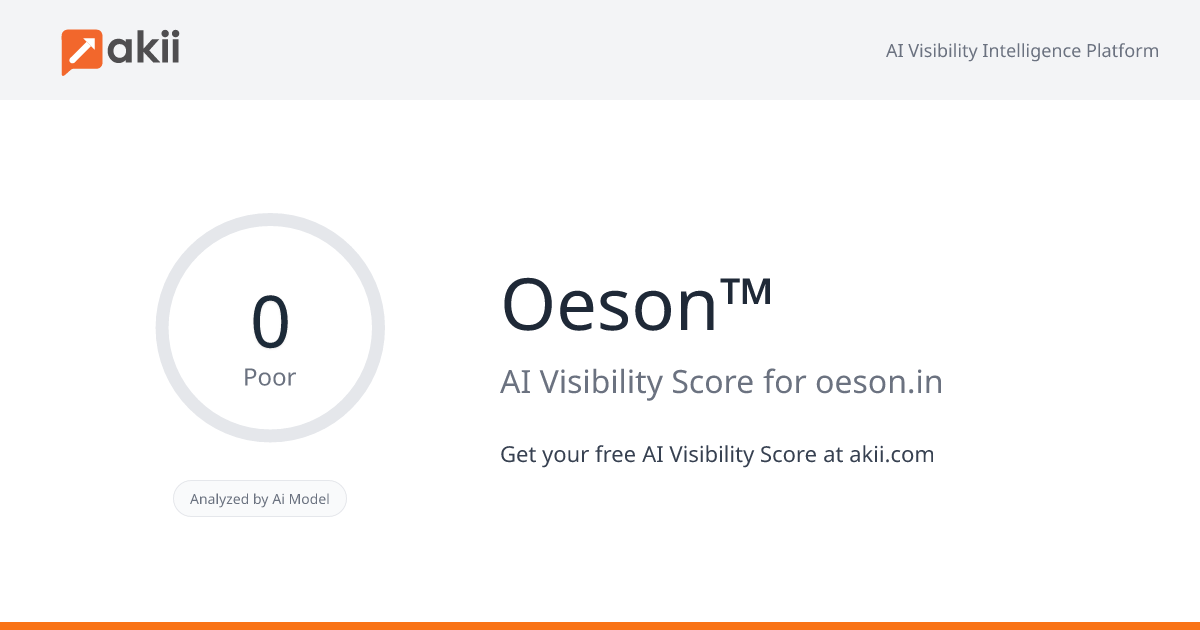 Oeson™ AI Visibility Score