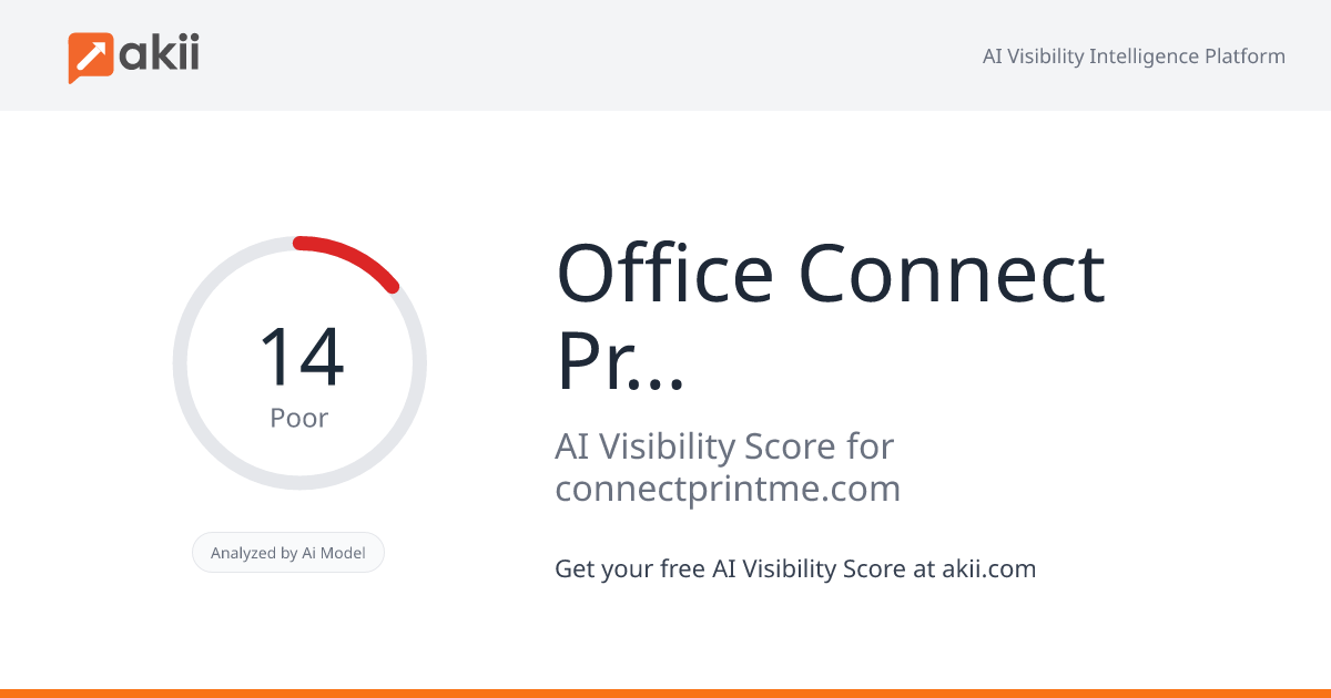Office Connect Printing AI Visibility Score
