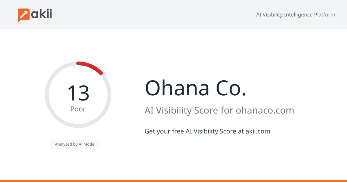 Ohana & Co. AI Visibility Score
