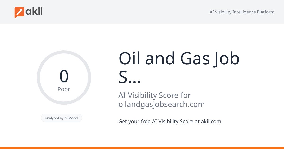 Oil and Gas Job Search Ltd AI Visibility Score