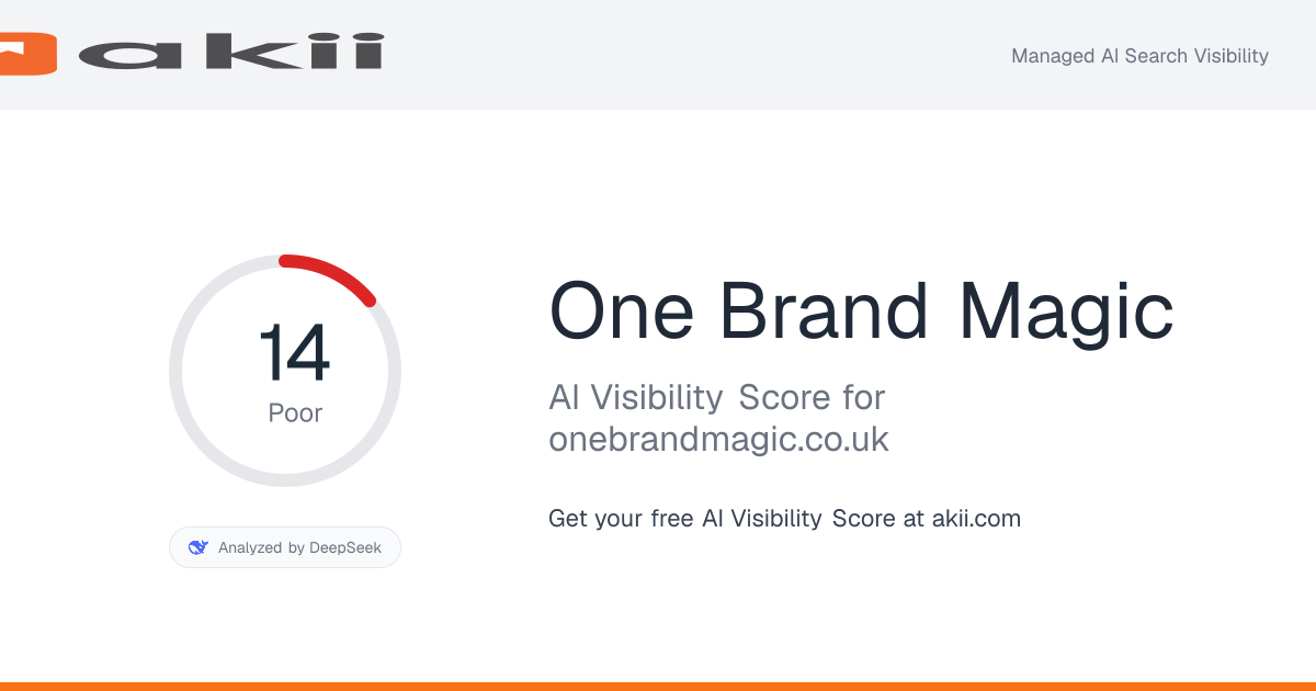 One Brand Magic AI Visibility Score preview