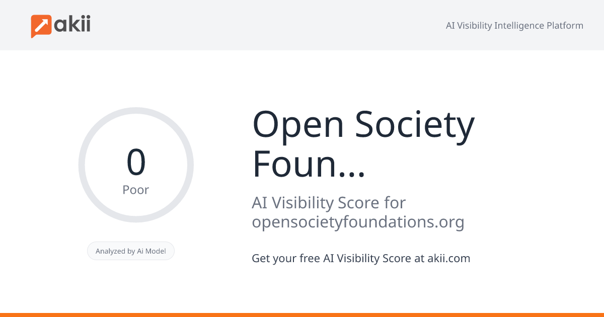 Open Society Foundations AI Visibility Score
