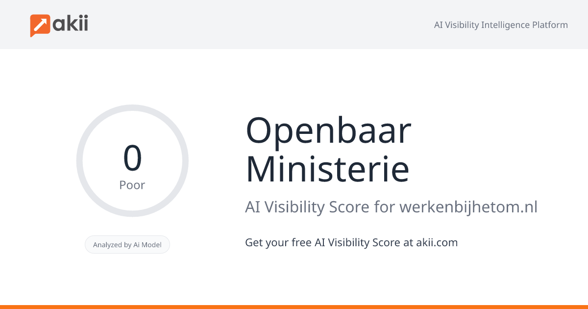 Openbaar Ministerie AI Visibility Score