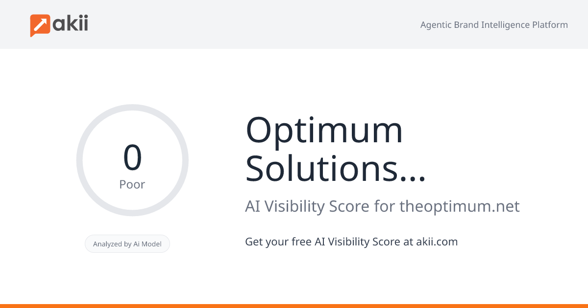 Optimum Solutions Pte Ltd AI Visibility Score