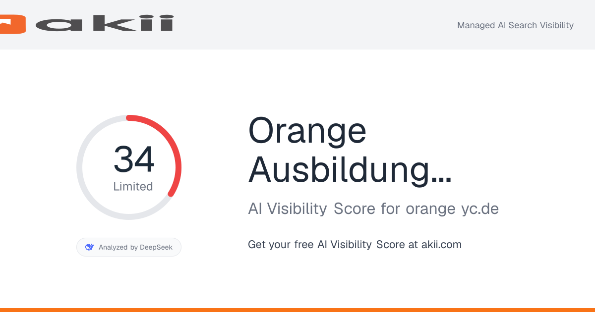Orange Ausbildungsmarketing AI Visibility Score preview
