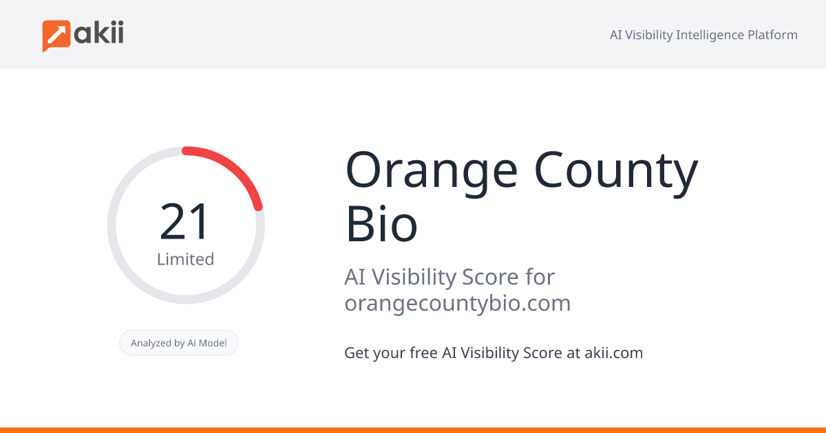 Orange County Bio AI Visibility Score