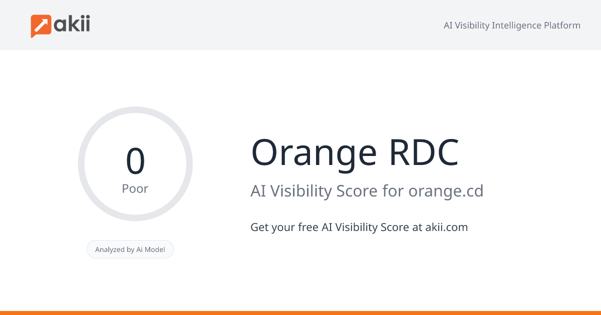 Orange RDC AI Visibility Score