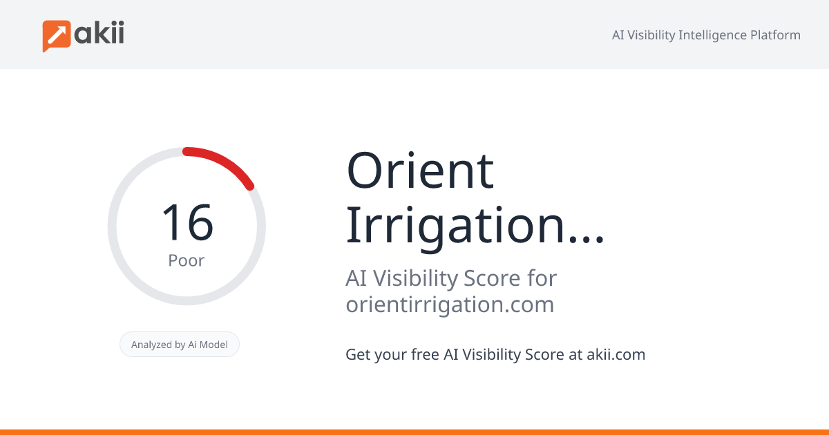 Orient Irrigation Services LLC AI Visibility Score