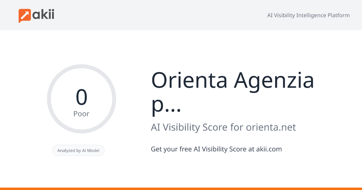 Orienta Agenzia per il Lavoro AI Visibility Score