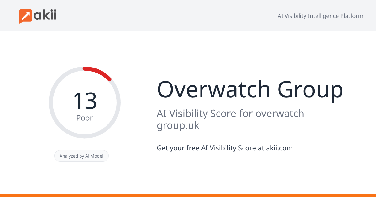 Overwatch Group AI Visibility Score