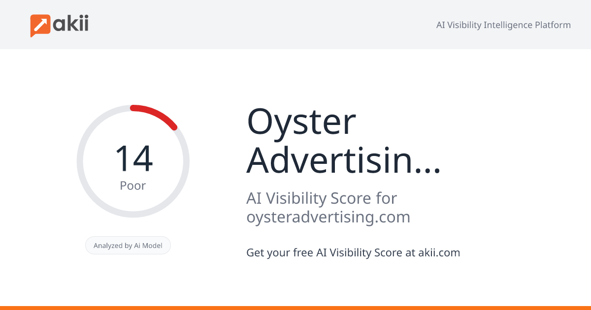 Oyster Advertising LLC AI Visibility Score