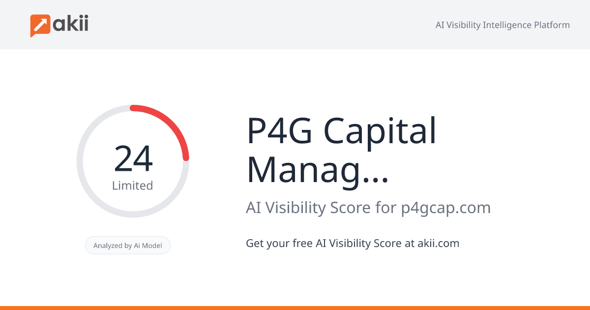 P4G Capital Management AI Visibility Score