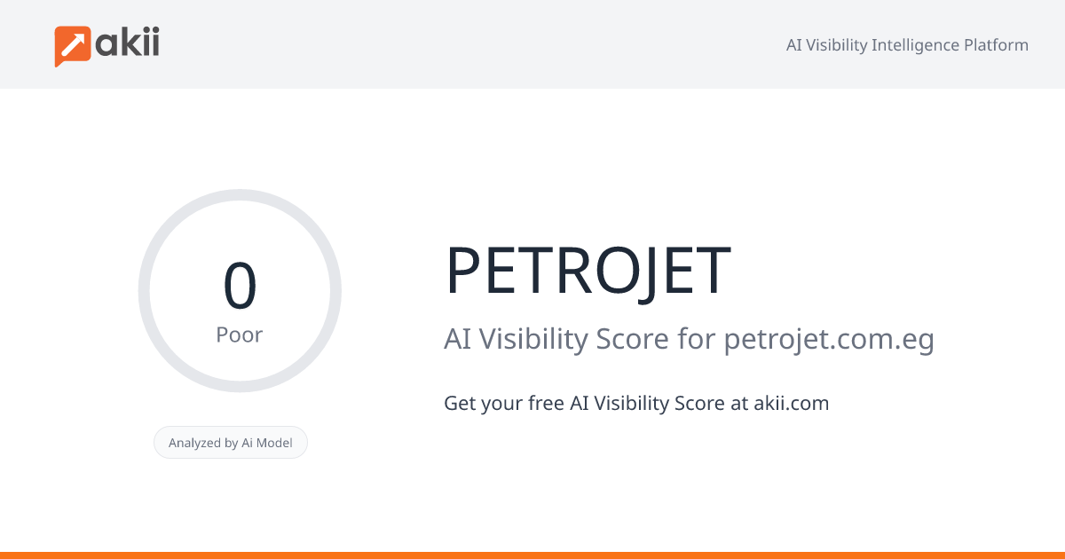 PETROJET AI Visibility Score