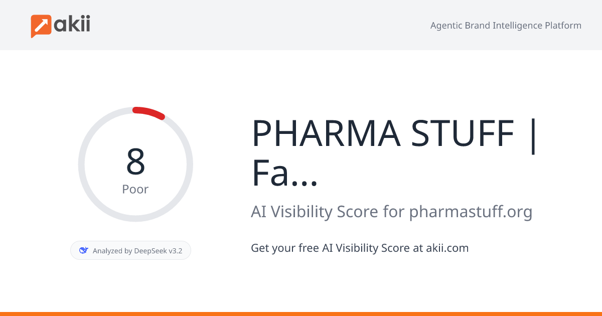 PHARMA STUFF | Fastest Jobs Alert! AI Visibility Score
