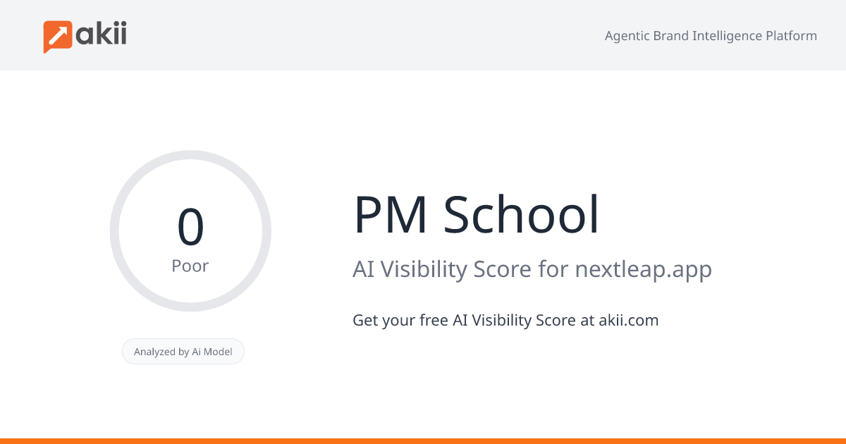 PM School AI Visibility Score