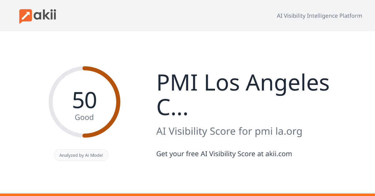 PMI-Los Angeles Chapter AI Visibility Score