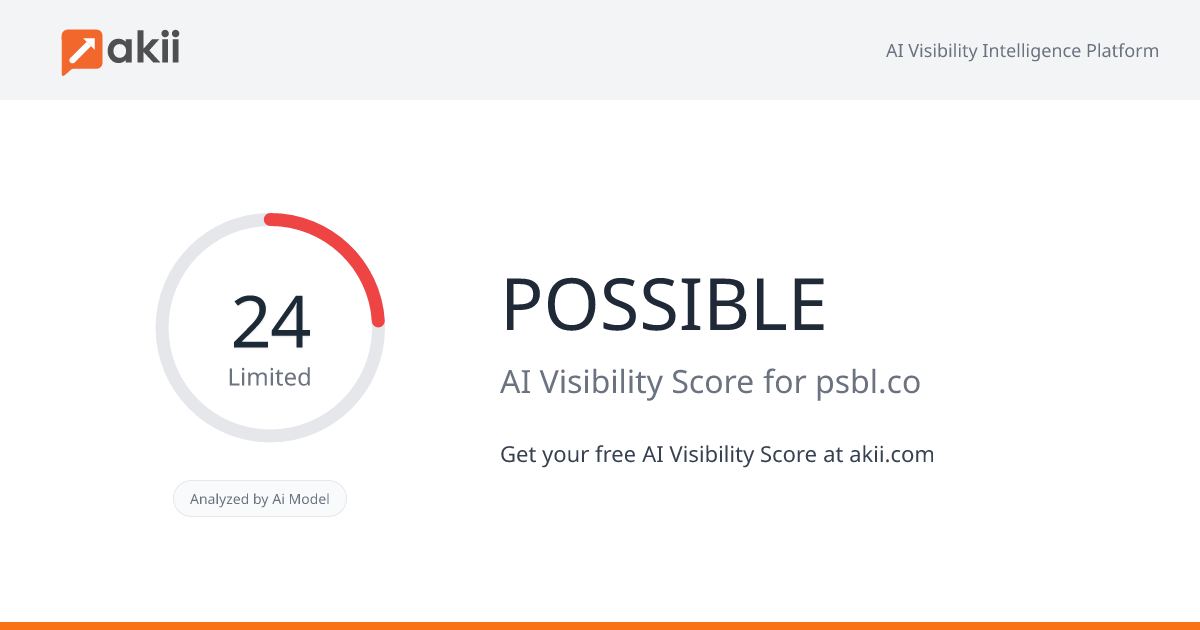 POSSIBLE AI Visibility Score