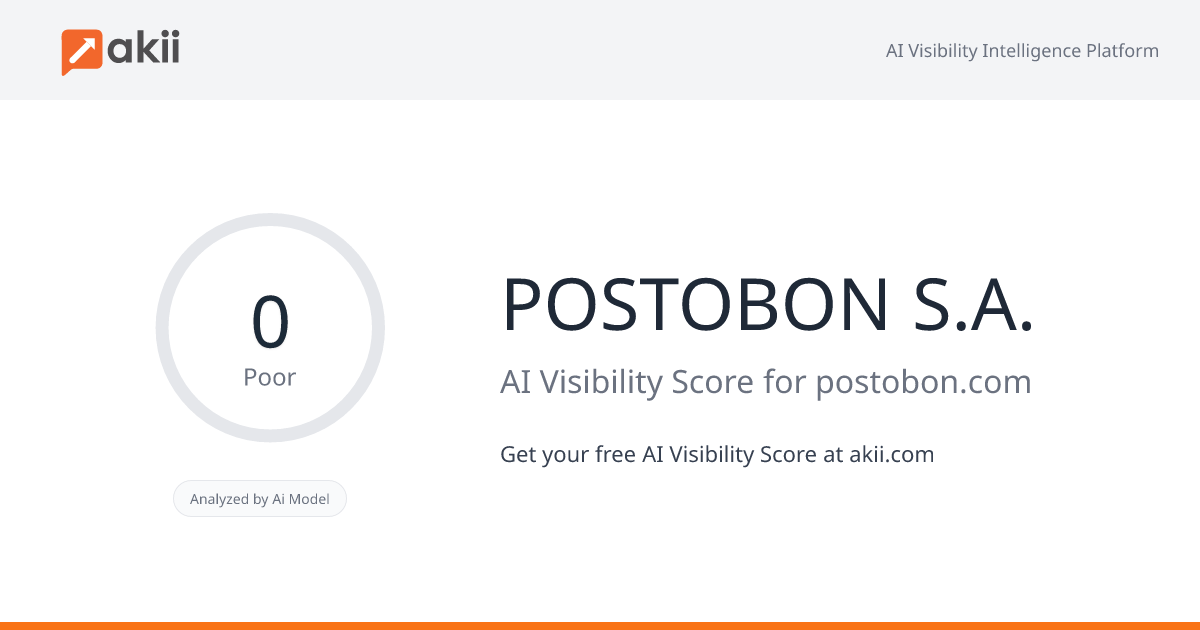 POSTOBON S.A. AI Visibility Score