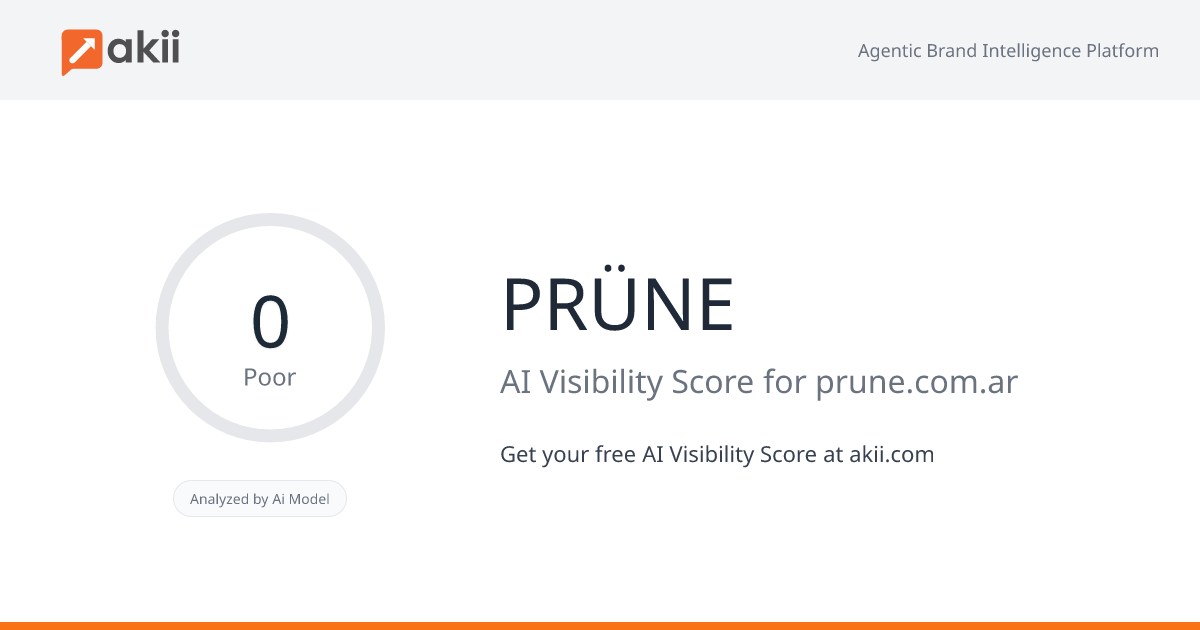 PRÜNE AI Visibility Score