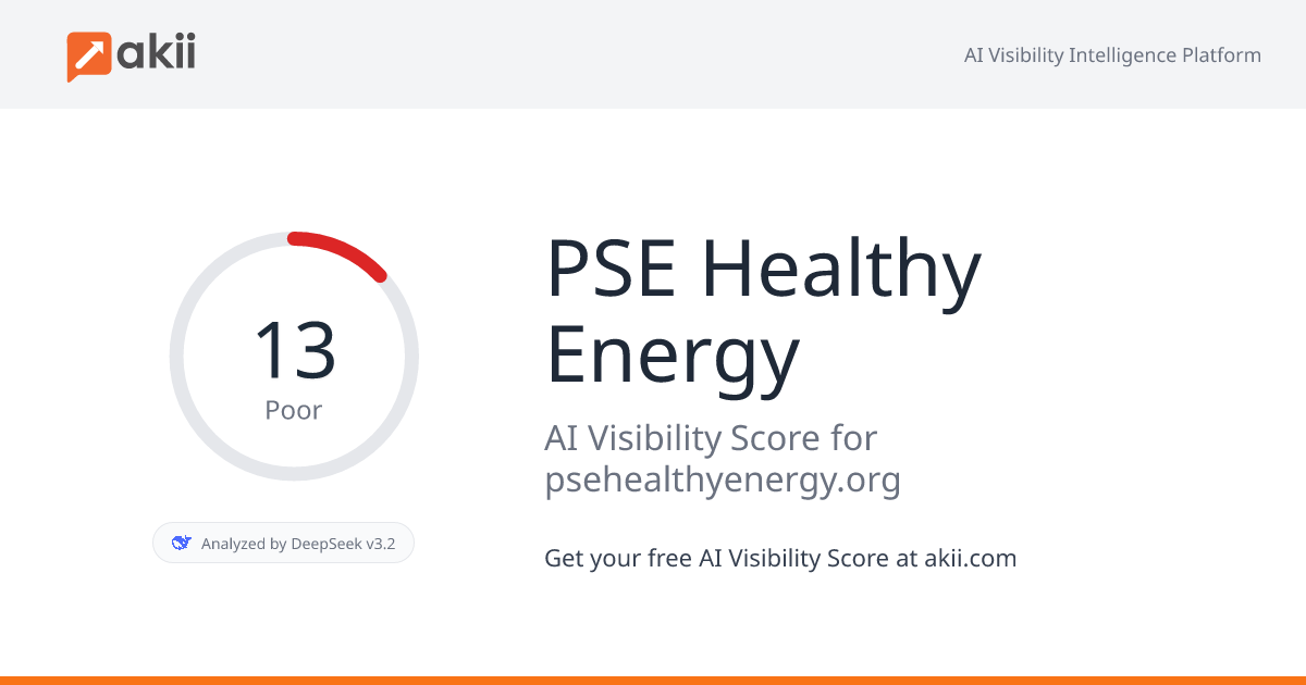 PSE Healthy Energy AI Visibility Score