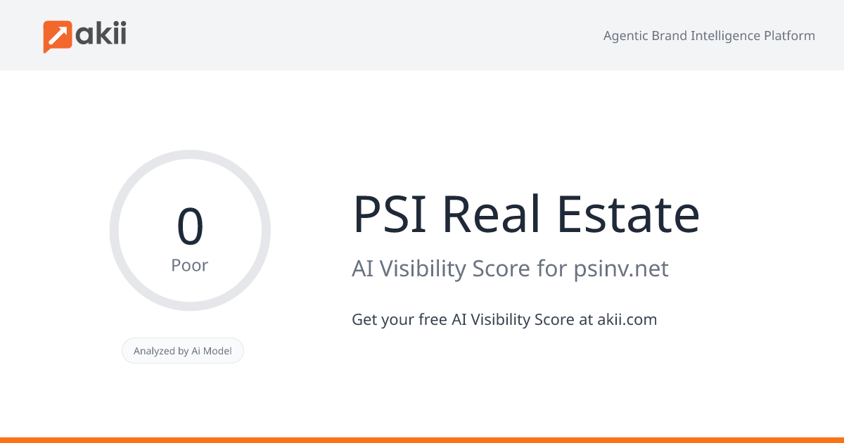 PSI Real Estate AI Visibility Score
