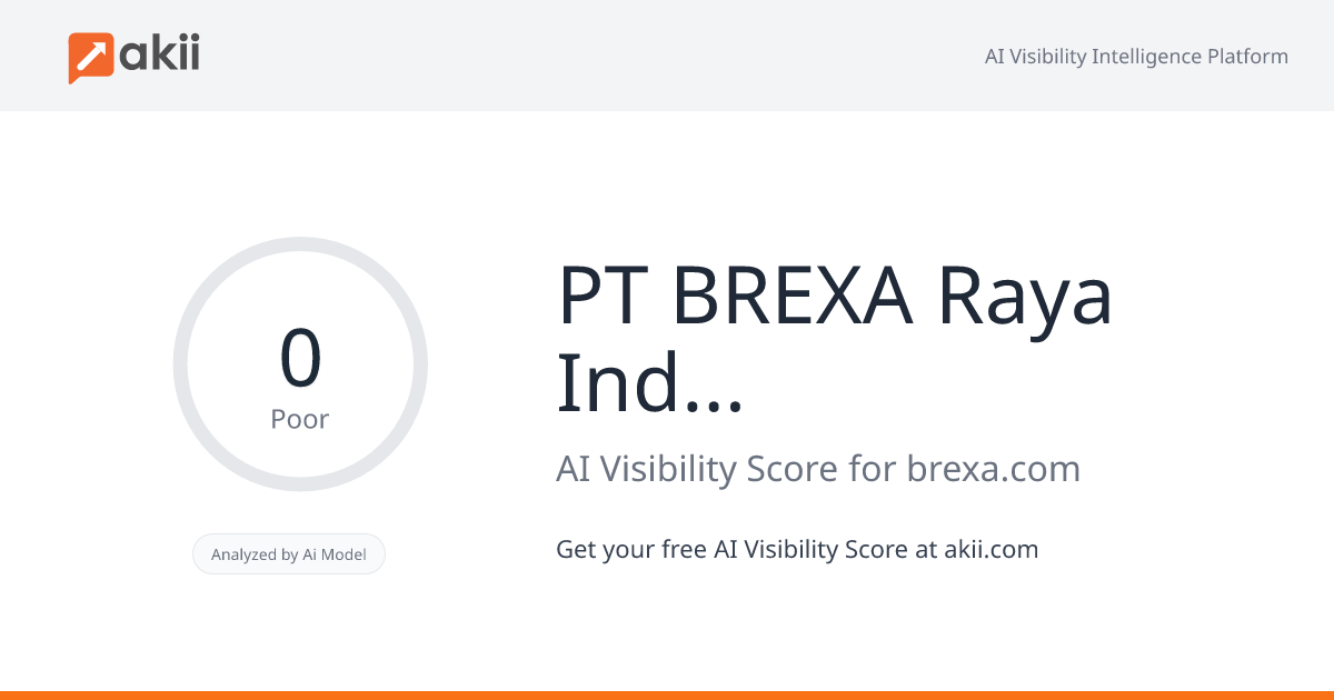 PT BREXA Raya Indonesia AI Visibility Score