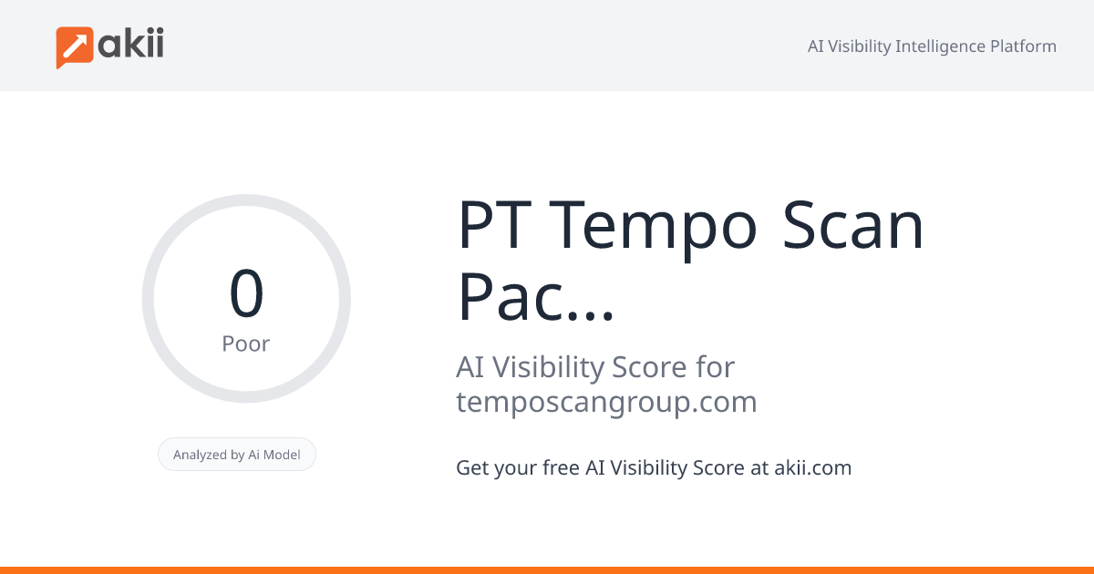 PT Tempo Scan Pacific Tbk AI Visibility Score