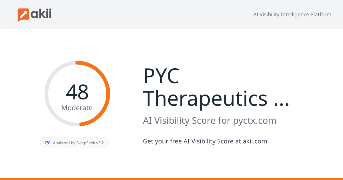 PYC Therapeutics (ASX: PYC) AI Visibility Score