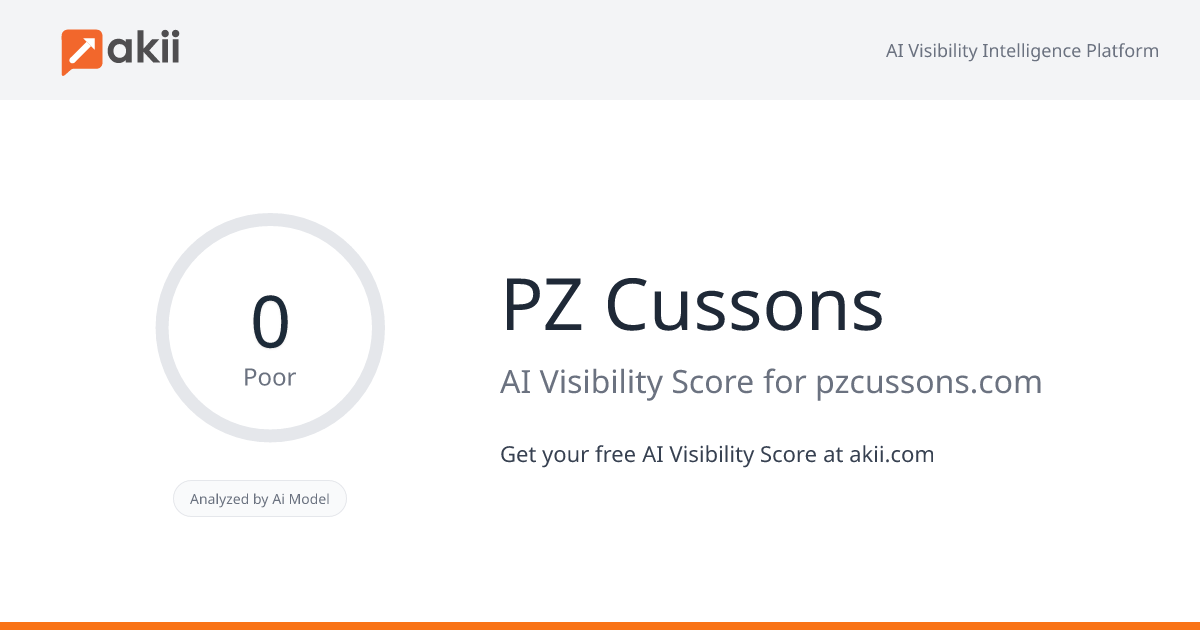PZ Cussons AI Visibility Score