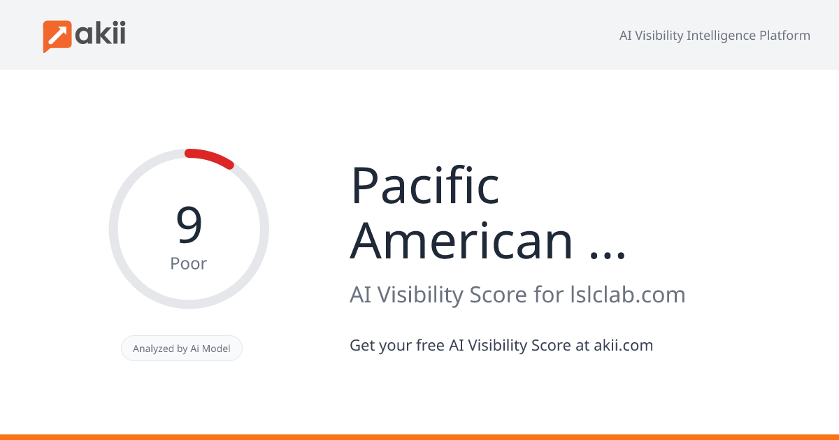 Pacific American Life Science Learning Center AI Visibility Score