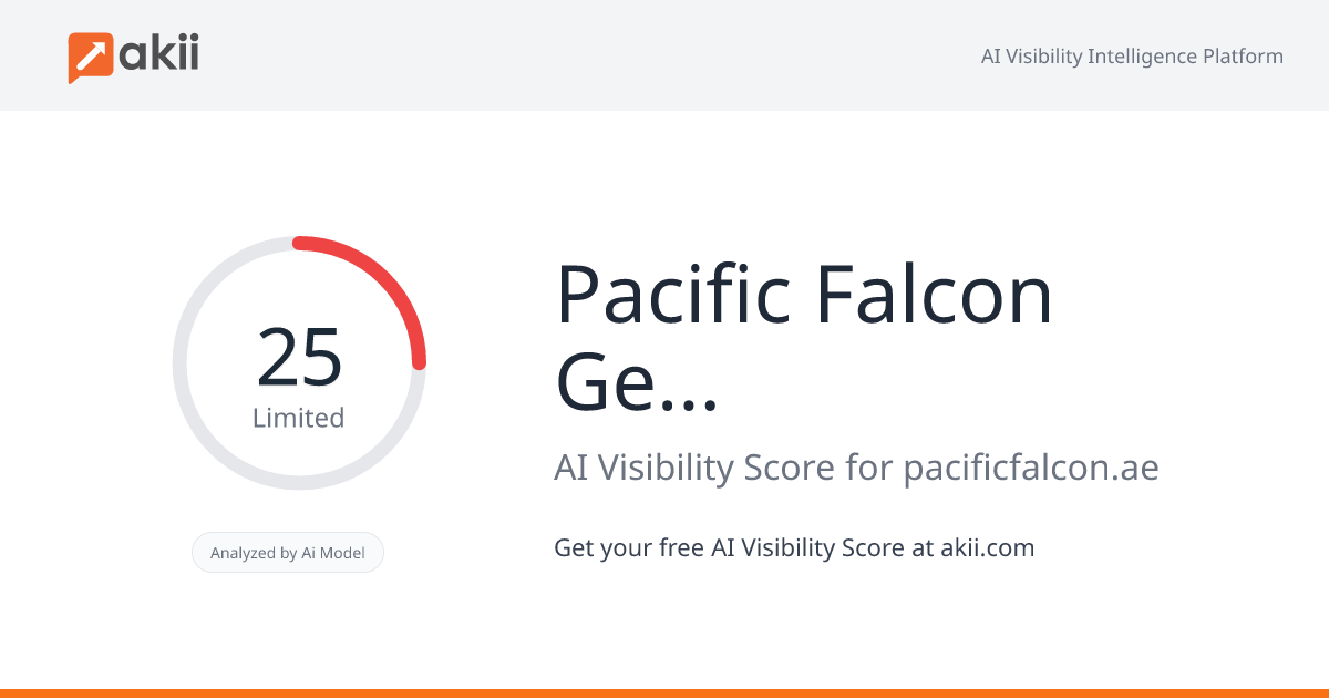Pacific Falcon General Trading LLC AI Visibility Score